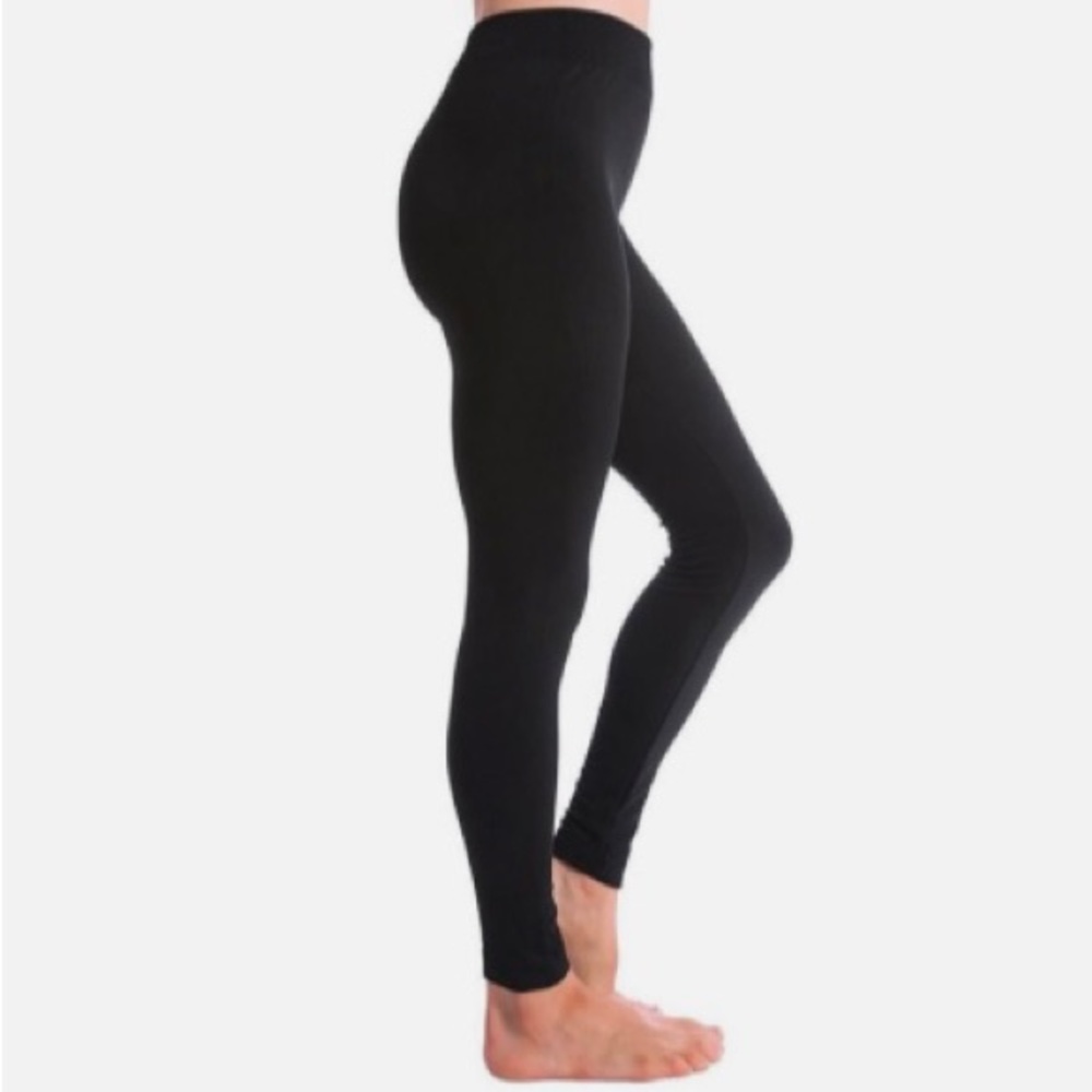 Black High waist Seamless Leggings with Fleece Lining size S/M